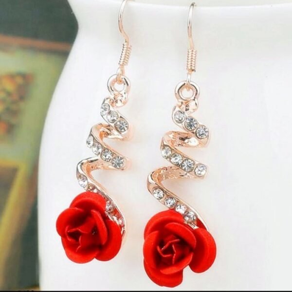 Red-Rose Earrings-1